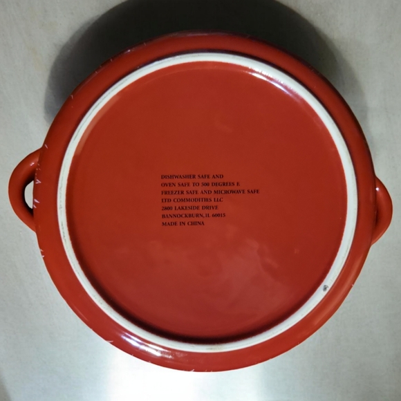 VTG LTD Commodities Stoneware Red Speckled Casserole Dutch Oven Dish Bowl/Lidded - Picture 8 of 9